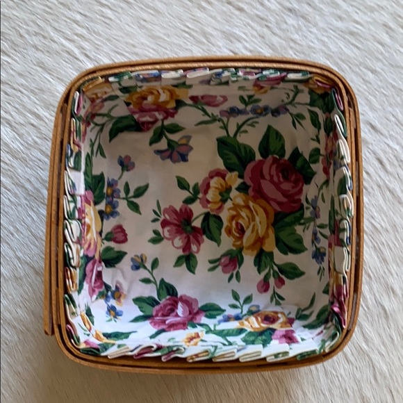 Longaberger Other - Longaberger Basket with Liner 5” square